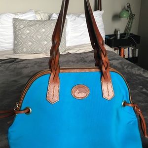 Dooney & Bourke French Blue Nylon Shoulder Bag